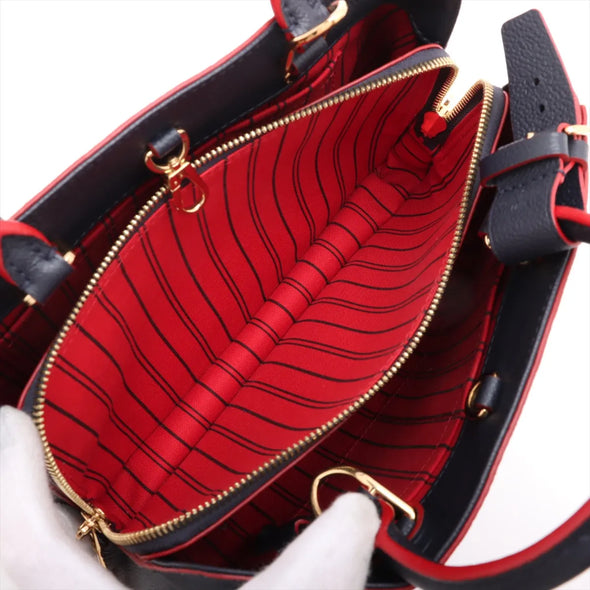 Louis Vuitton Navy Blue Monogram Empreinte Leather Montaigne BB [Clearance Sale]