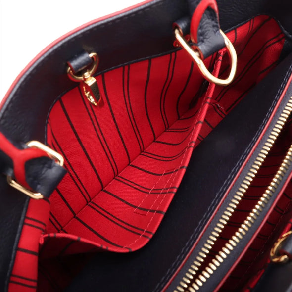 Louis Vuitton Navy Blue Monogram Empreinte Leather Montaigne BB [Clearance Sale]