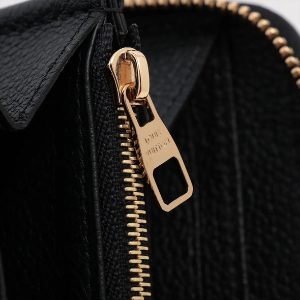 Louis Vuitton Black Beige Bicolor Monogram Empreinte Leather Zippy Wallet [Clearance Sale]