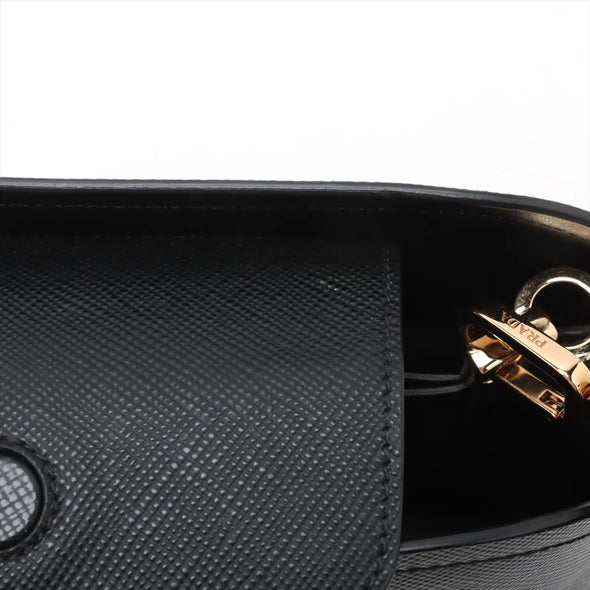 Prada Black Saffiano Cuir Handbag  [Clearance Sale]