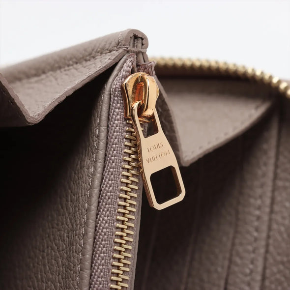 Louis Vuitton Tourterelle Bicolor Monogram Empreinte Leather Zippy Wallet [Clearance Sale]