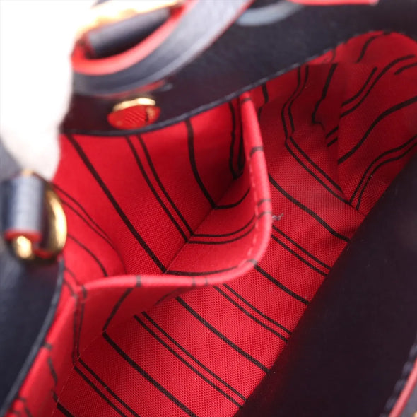 Louis Vuitton Navy Blue Monogram Empreinte Leather Montaigne BB [Clearance Sale]