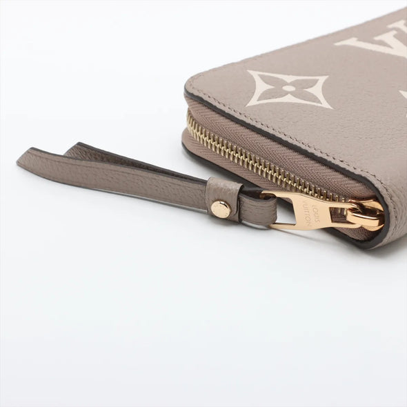 Louis Vuitton Tourterelle Bicolor Monogram Empreinte Leather Zippy Wallet [Clearance Sale]