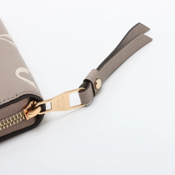 Louis Vuitton Tourterelle Bicolor Monogram Empreinte Leather Zippy Wallet [Clearance Sale]
