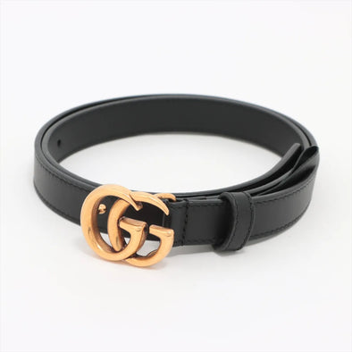Gucci Black GG Marmont Thin Belt [Clearance Sale]