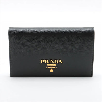 Prada Black Saffiano Leather Card Holder [Clearance Sale]