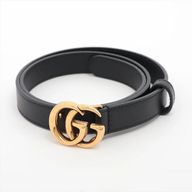 Gucci Black GG Marmont Thin Belt [Clearance Sale]