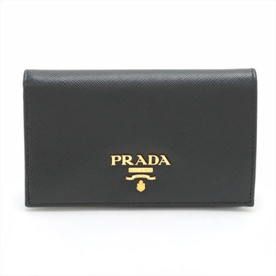 Prada Black Saffiano Leather Card Holder [Clearance Sale]