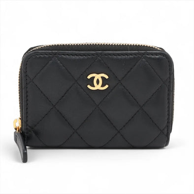 Chanel Black Nappa Lambskin Coin Purse  [Clearance Sale]