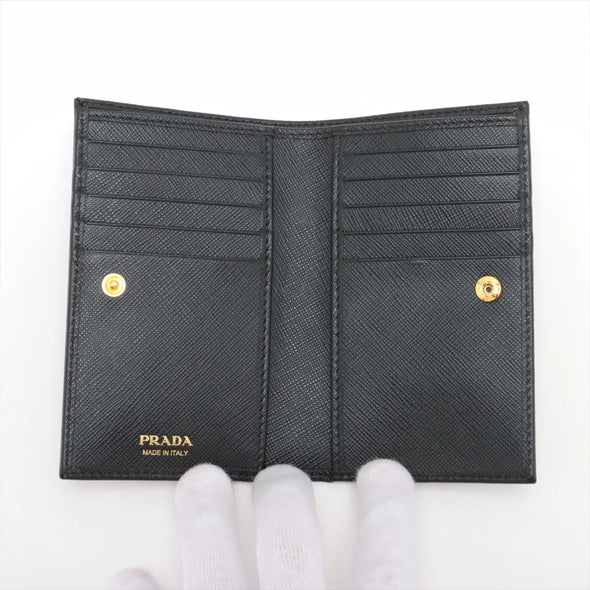 Prada Black Saffiano Leather Card Holder [Clearance Sale]