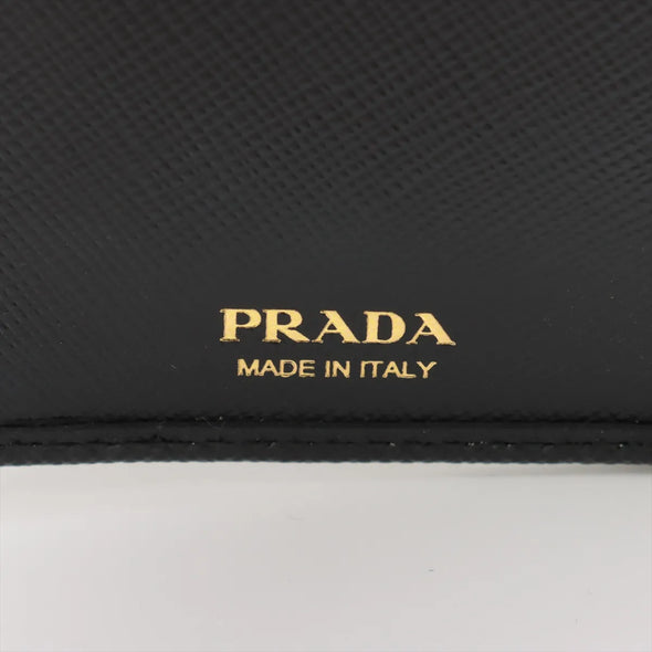 Prada Black Saffiano Leather Card Holder [Clearance Sale]
