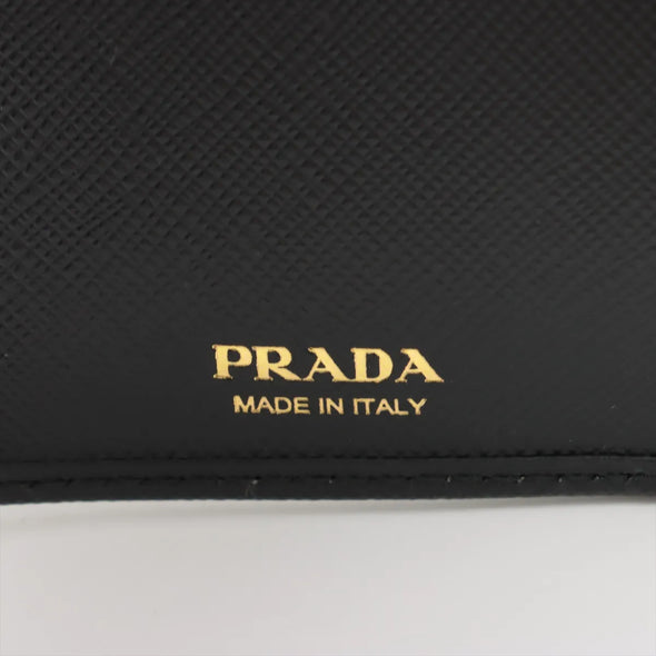 Prada Black Saffiano Leather Card Holder [Clearance Sale]
