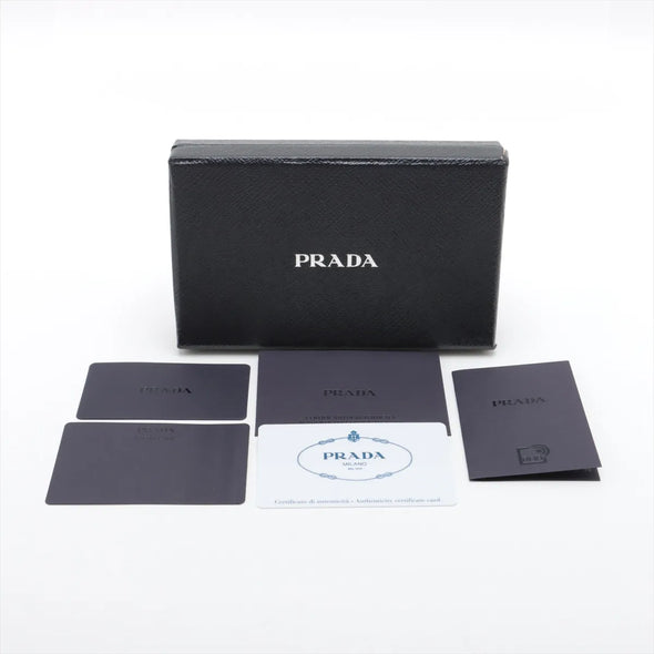Prada Black Saffiano Leather Card Holder [Clearance Sale]