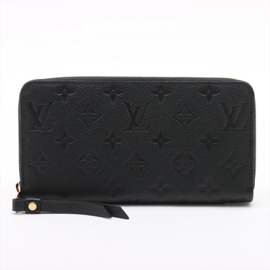 Louis Vuitton Noir Monogram Empreinte Leather Zippy Wallet [Clearance Sale]