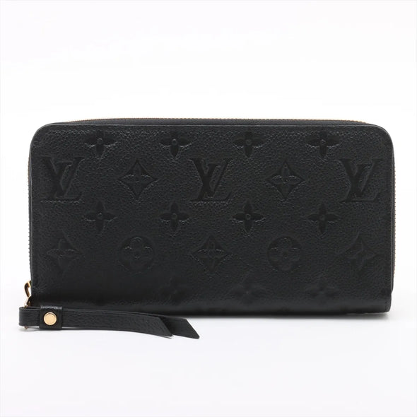 Louis Vuitton Noir Monogram Empreinte Leather Zippy Wallet [Clearance Sale]