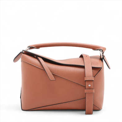 Loewe Beige White Leather Small Puzzle Bag  [Clearance Sale]