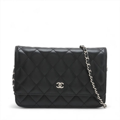 Chanel Black Nappa Lambskin Wallet on Chain  [Clearance Sale]