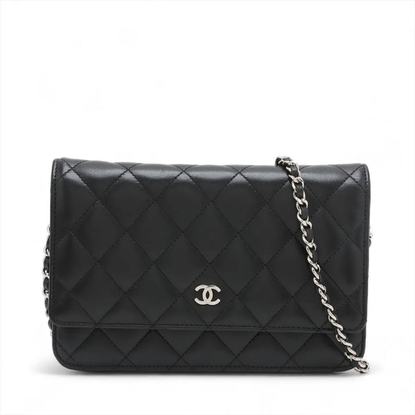Chanel Black Nappa Lambskin Wallet on Chain  [Clearance Sale]