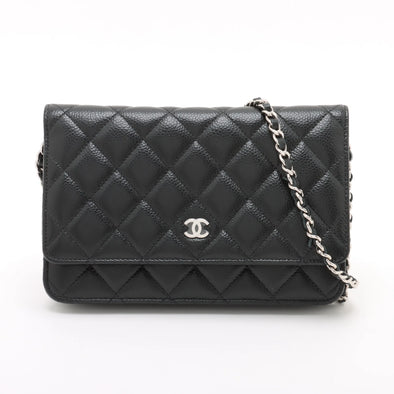 Chanel Black Caviar Calfskin Wallet on Chain [Clearance Sale]