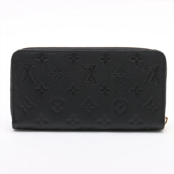 Louis Vuitton Noir Monogram Empreinte Leather Zippy Wallet [Clearance Sale]