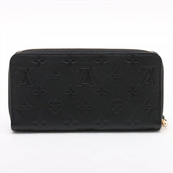 Louis Vuitton Noir Monogram Empreinte Leather Zippy Wallet [Clearance Sale]