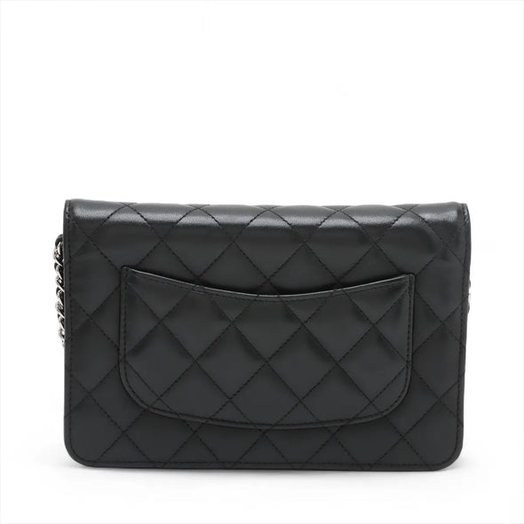 Chanel Black Nappa Lambskin Wallet on Chain  [Clearance Sale]