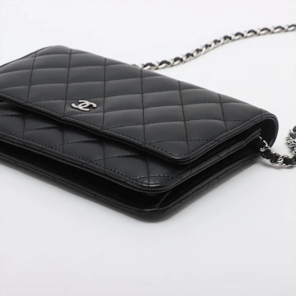 Chanel Black Nappa Lambskin Wallet on Chain  [Clearance Sale]