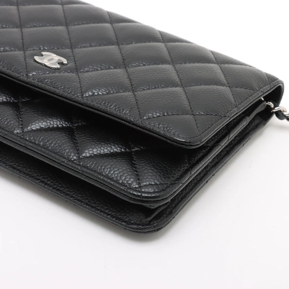 Chanel Black Caviar Calfskin Wallet on Chain [Clearance Sale]