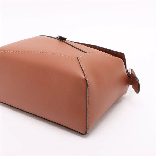 Loewe Beige White Leather Small Puzzle Bag  [Clearance Sale]