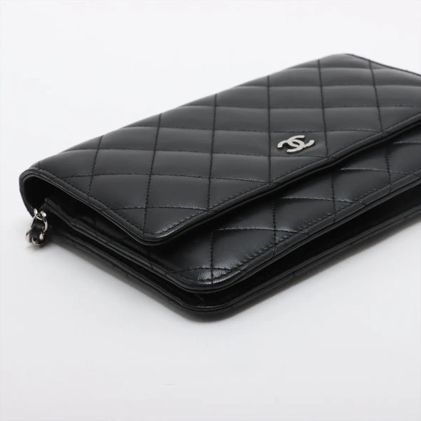 Chanel Black Nappa Lambskin Wallet on Chain  [Clearance Sale]