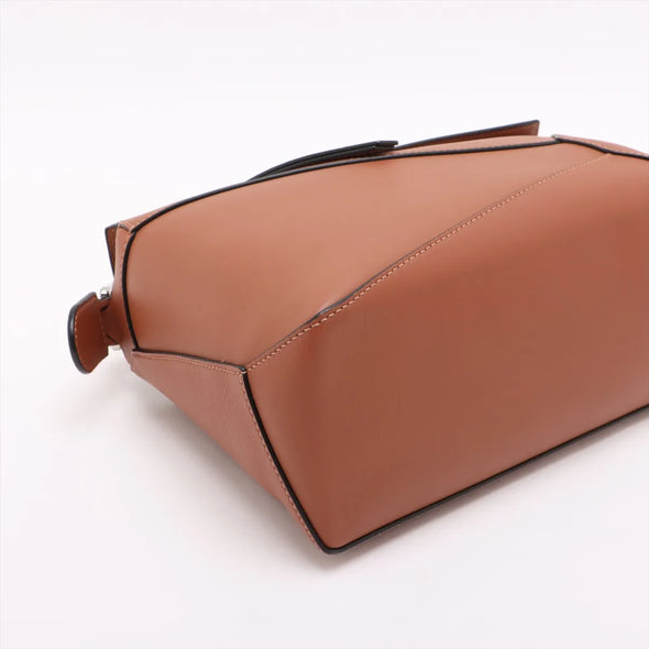 Loewe Beige White Leather Small Puzzle Bag  [Clearance Sale]