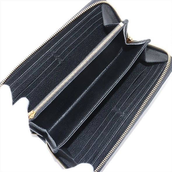 Louis Vuitton Noir Monogram Empreinte Leather Zippy Wallet [Clearance Sale]