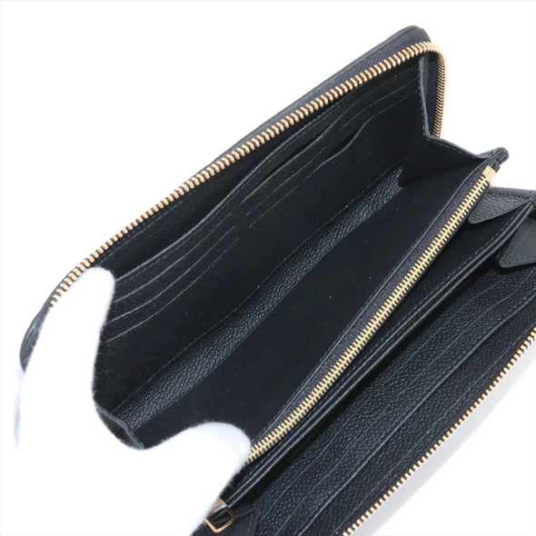 Louis Vuitton Noir Monogram Empreinte Leather Zippy Wallet [Clearance Sale]