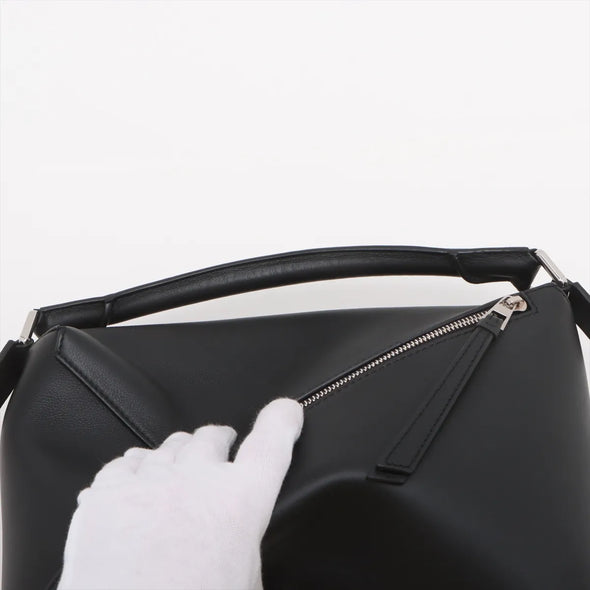 Loewe Black Leather Medium Puzzle Bag [Clearance Sale]