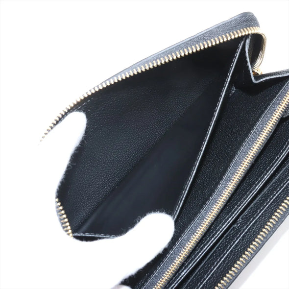 Louis Vuitton Noir Monogram Empreinte Leather Zippy Wallet [Clearance Sale]