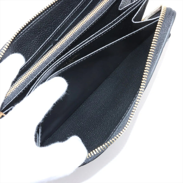 Louis Vuitton Noir Monogram Empreinte Leather Zippy Wallet [Clearance Sale]
