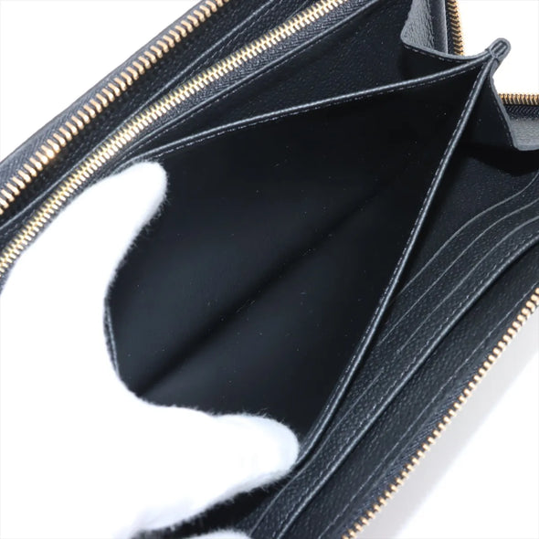Louis Vuitton Noir Monogram Empreinte Leather Zippy Wallet [Clearance Sale]