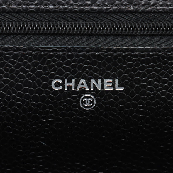 Chanel Black Caviar Calfskin Wallet on Chain [Clearance Sale]