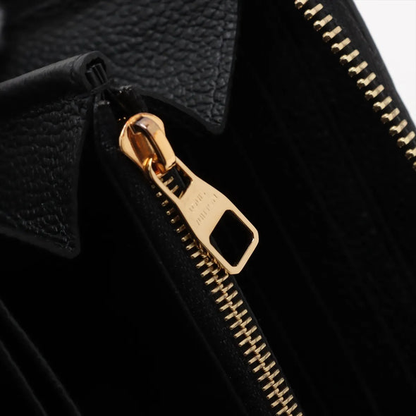 Louis Vuitton Noir Monogram Empreinte Leather Zippy Wallet [Clearance Sale]