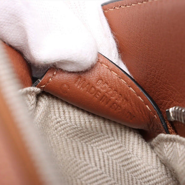 Loewe Beige White Leather Small Puzzle Bag  [Clearance Sale]