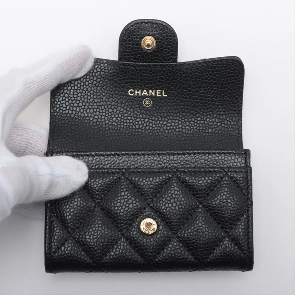 Chanel Black Caviar Calfskin Card Case [Clearance Sale]