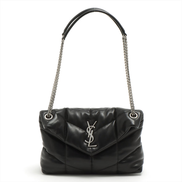 Saint Laurent Black Leather Puffer Small Chain Bag [Clearance Sale]