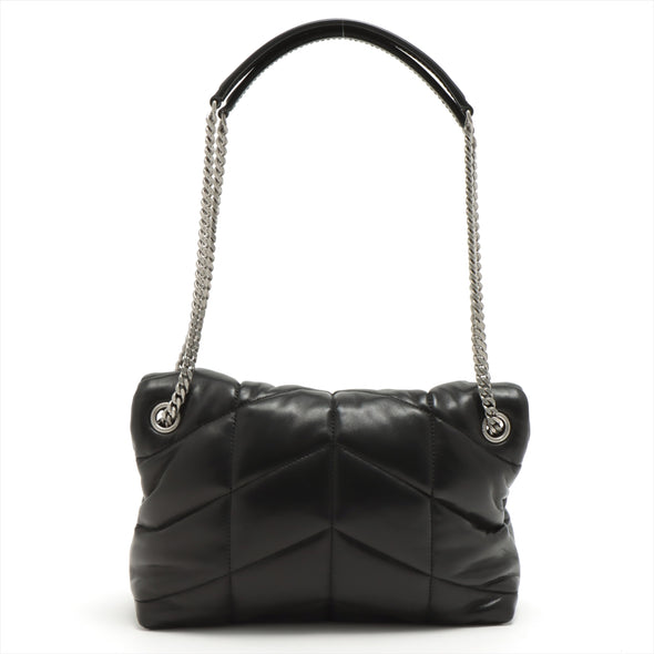 Saint Laurent Black Leather Puffer Small Chain Bag [Clearance Sale]