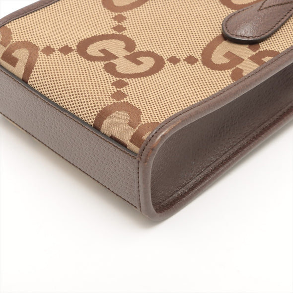 Gucci Brown Beige Jumbo GG Mini Tote Bag [Clearance Sale]