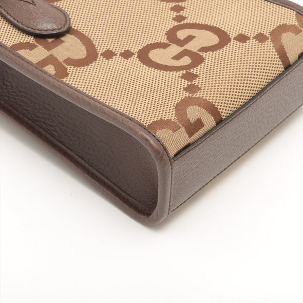 Gucci Brown Beige Jumbo GG Mini Tote Bag [Clearance Sale]