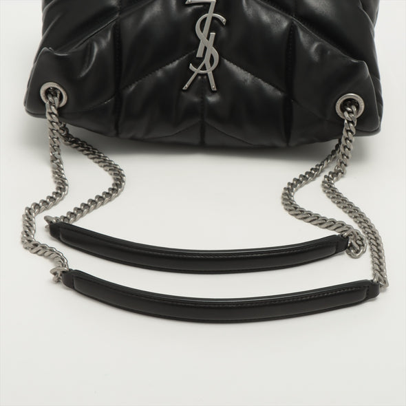 Saint Laurent Black Leather Puffer Small Chain Bag [Clearance Sale]