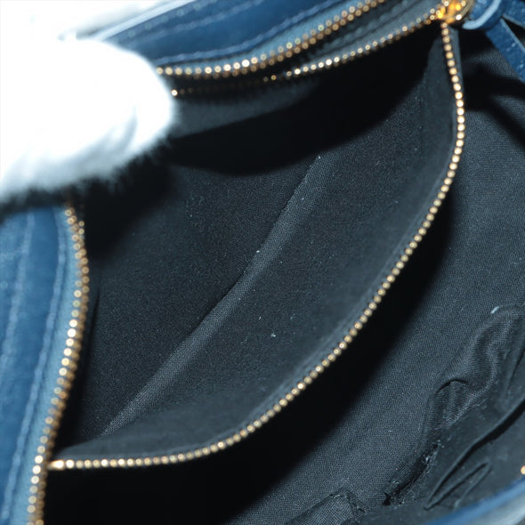 Balenciaga Navy Metallic Edge Small City [Clearance Sale]