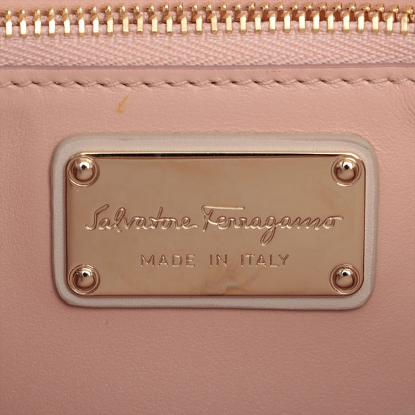 Salvatore Ferragamo Beige Vara Bow Shoulder Bag [Clearance Sale]