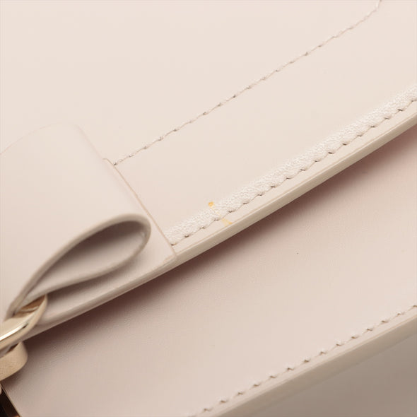 Salvatore Ferragamo Beige Vara Bow Shoulder Bag [Clearance Sale]