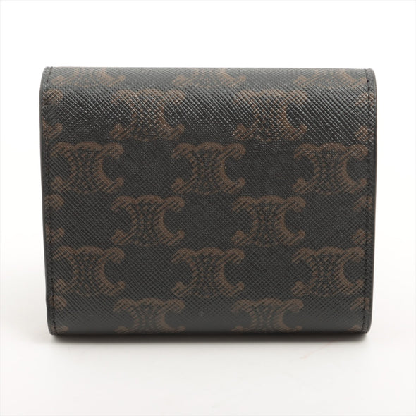 Celine Tan Triomphe Canvas Compact Wallet [Clearance Sale]
